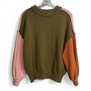 Forever‎ 21 color block chunky multicoloured sweater Size S